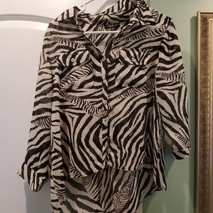 Zebra print top